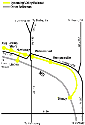 Lycoming Valley System Map