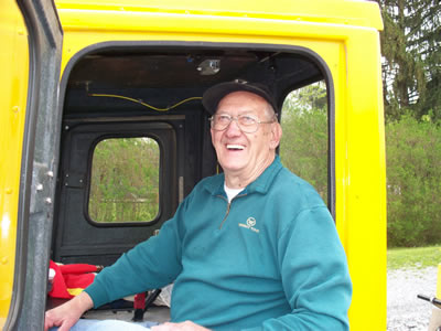 Harvey at the controls of 007