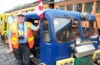 John Brown and his speeder