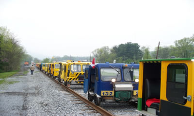 Lined up and ready to go