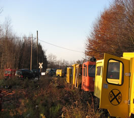 Lineup to cross a highway