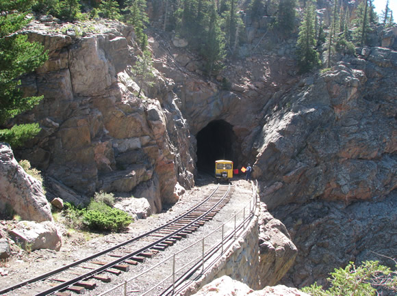EC Jim McKeel controls traffic at the spectacular Toltec Gorge